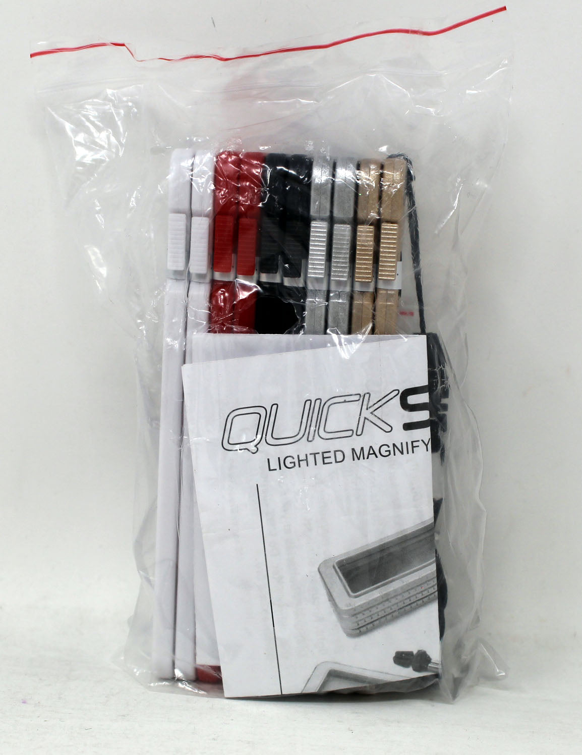 Quicksee Lighted Magnifying Lens Tabs with Lanyards Assorted Colors 10 Count