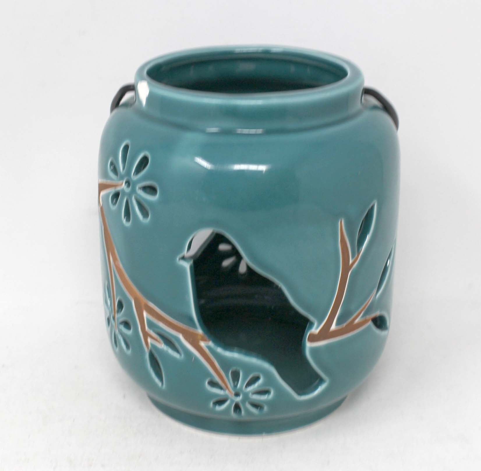 Rite Aid Summer Candles Ceramic Lantern Bird on Branches(See Description)