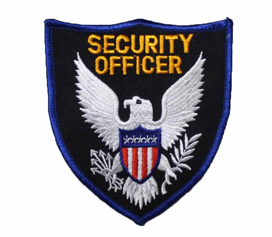 Black/Blue/White Eagle Security Officer Patch (Pack of 10) by Solar 1