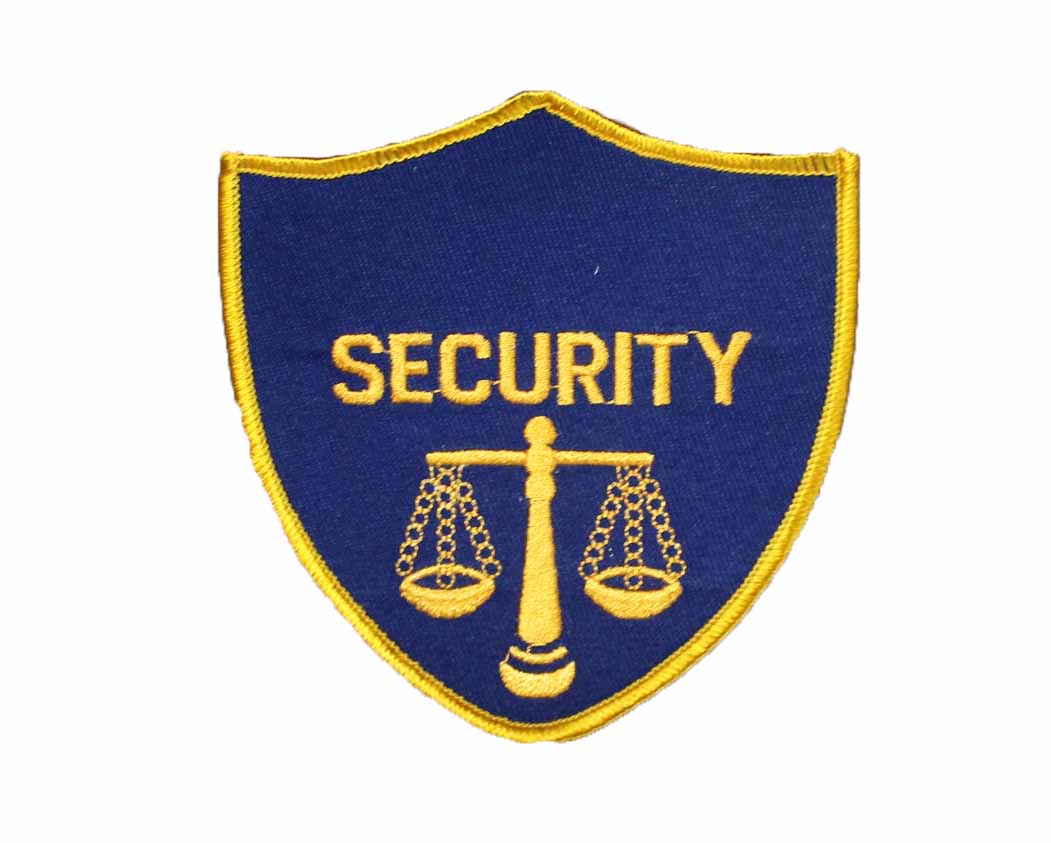 Blue/Yellow Scales Of Justice Security Guard Patch (Pack of 6) by Solar 1