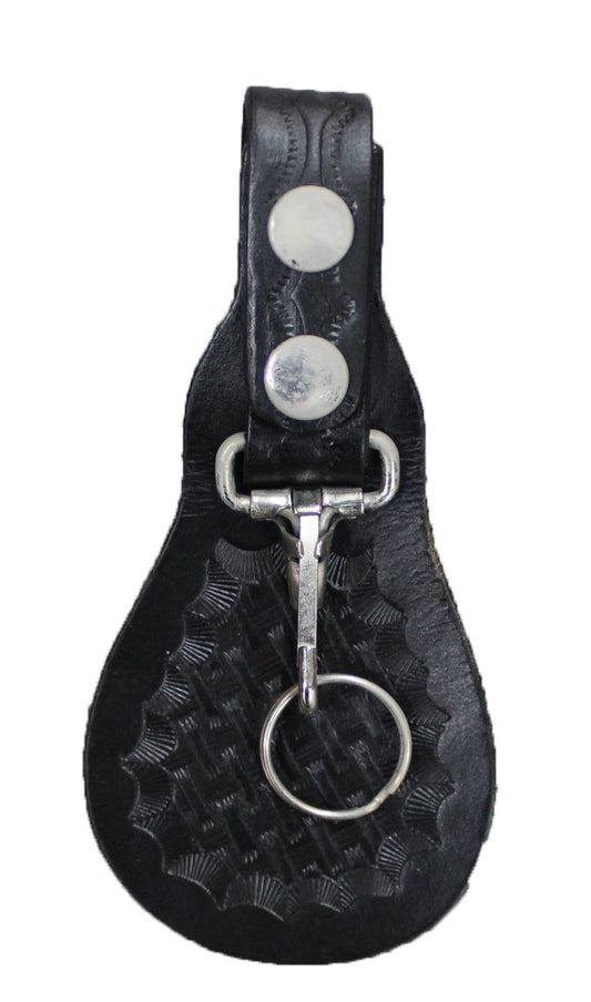 Duty Gear Basketweave Leather Key Ring Holder Black by Solar 1