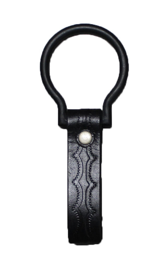 Duty Gear Leather Standard Ring Flashlight Holder Black by Solar 1