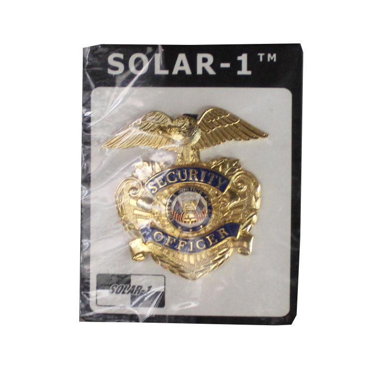 Gold/Blue Eagle Security Officer Badge (Nickel) by Solar 1