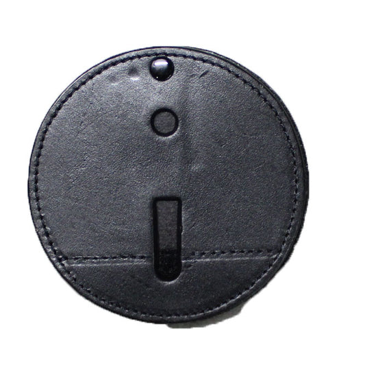 Leather Badge Holder Black by Solar 1