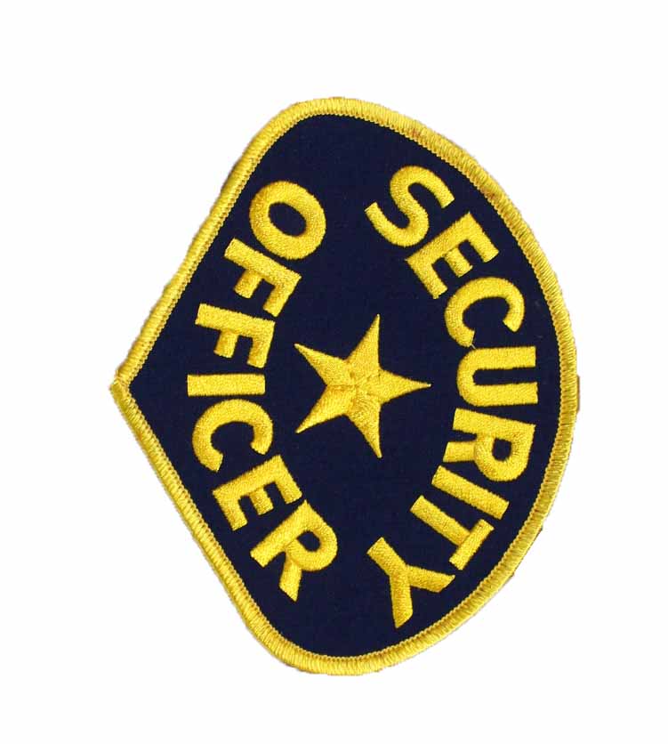 Navy Blue/Yellow Security Officer Patch (Pack of 10) by Solar 1