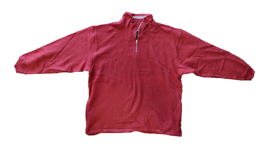 Solar 1 Quarter Zip Collared Pullover Burgundy XL