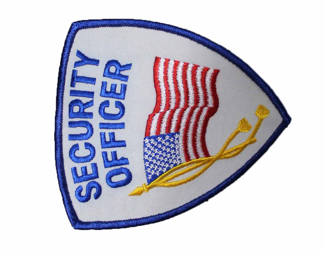 White/Royal Blue American Flag Security Officer Patch (Pack of 2) by Solar 1