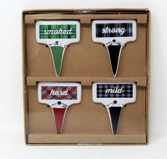 Thirstystone Ceramic Cheese Markers, Set of 4