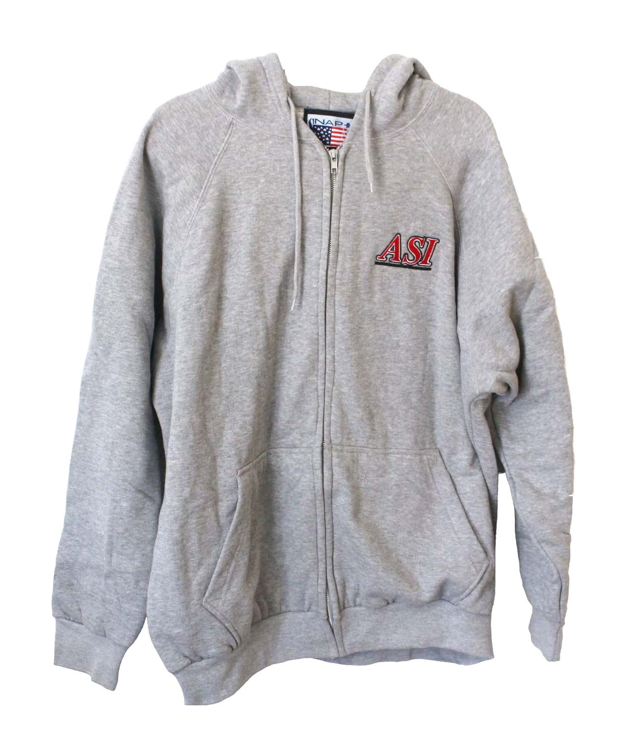 Snap' N' Wear ASI Zipper Hooded Jacket Gray 2XL
