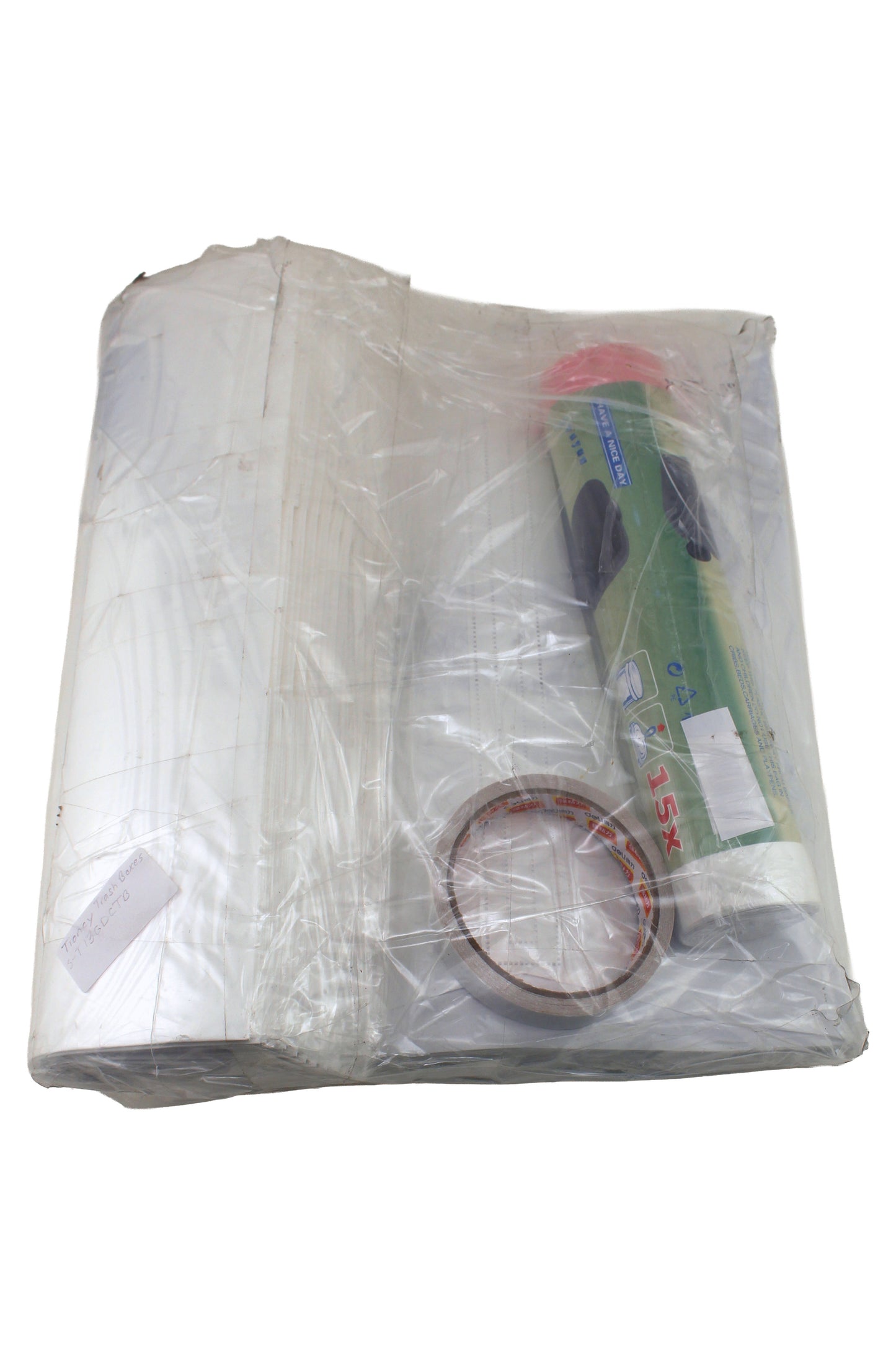 Tioncy 13 Gal Disposable Cardboard Trash Boxes, 12 Pack Creamy White