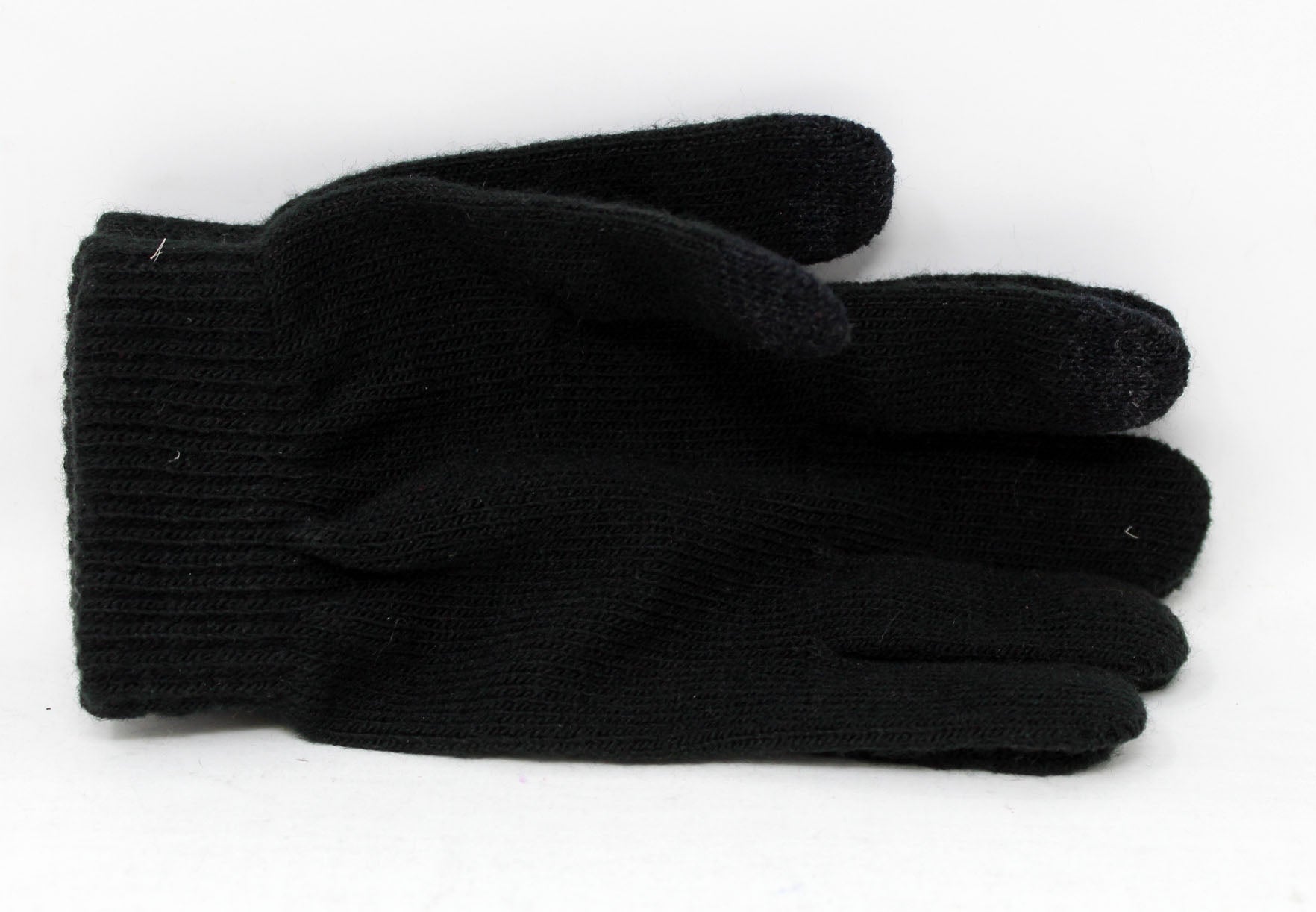 Unisex One Size Touchscreen Mittens Black 1 Pair