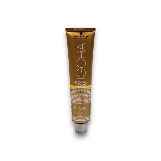 Schwarzkopf Professional, Igora Royal, Permanent Hair Dye, 6-580 Golden Red Chestnut, 60 ml