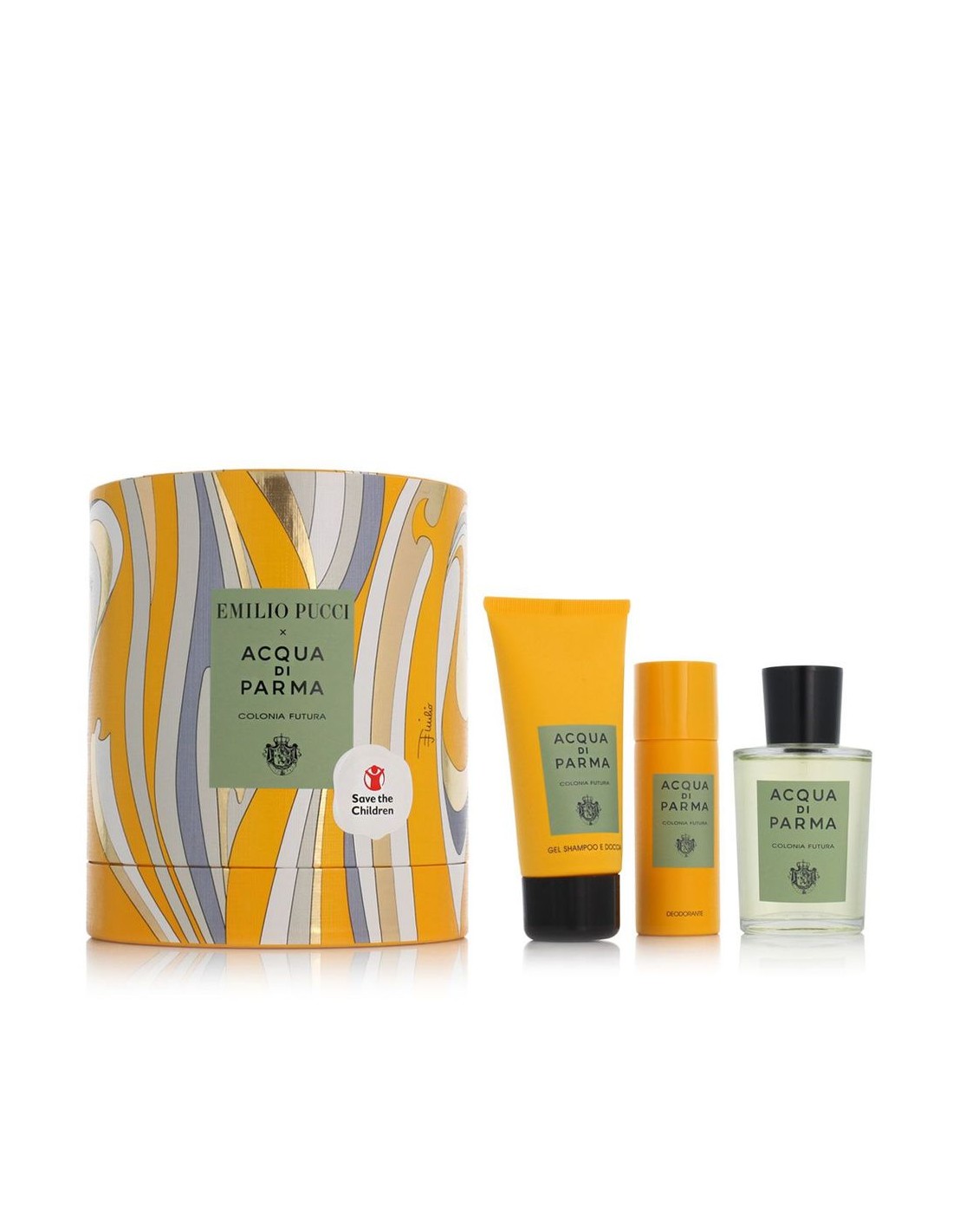Set Acqua di Parma: Colonia Futura, Eau De Cologne, For Men, 100 ml + Colonia Futura, Shower Gel & Shampoo 2-In-1, 75 ml + Colonia Futura, Anti-Sweat, Deodorant Spray, For Men, 50 ml