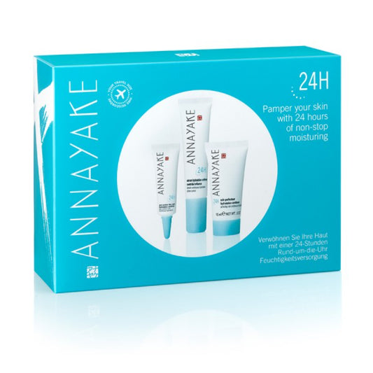 Travel Set Annayake: 24h, Hydrating, Eye Cream, 7 ml + 24h, Hydrating, Cream, For Face, 15 ml + 24h, Hydrating, Day, Serum, For Face, 15 ml