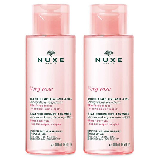 Set Duo, Nuxe, Very Rose, Micellar Water, For Sensitive Skin, 2 pcs, 400 ml