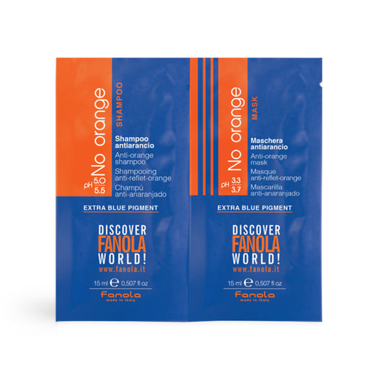 Set Fanola: No Orange, Extra Blue Pigment, Hair Treatment Cream Mask, For Nourishing, 15 ml + No Orange, Extra Blue Pigm