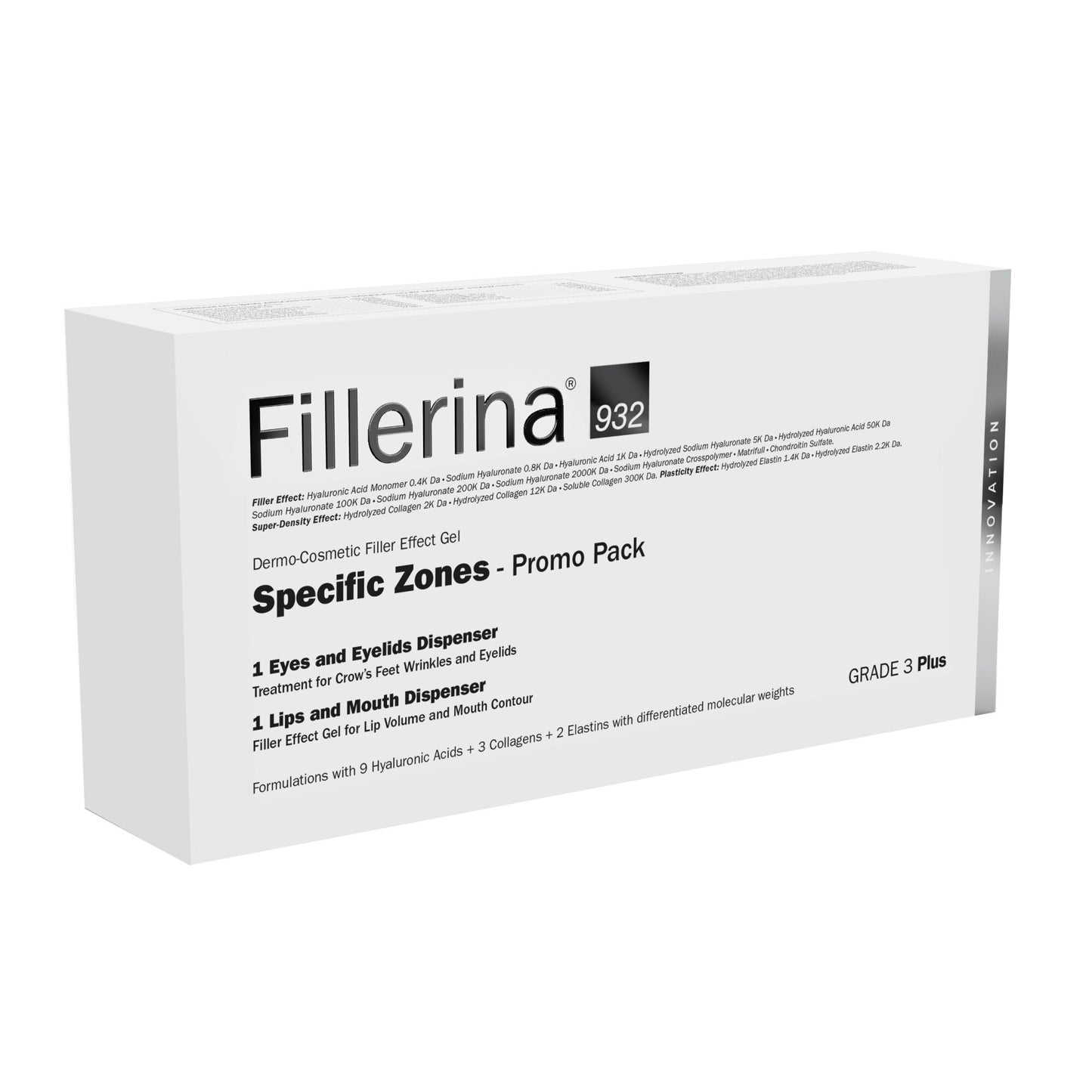Set Labo: Fillerina 932 Specific Zones Grade 3 Plus, Hyaluronic Acid, Volumizing, Local Treatment Cream, For Lips, 7 ml