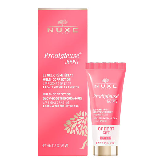 Set Nuxe: Creme Prodigieuse Boost, Recovery, Night, Balm, For Face, 15 ml +  Prodigieuse Boost, Multi-Correction, Gel Cr