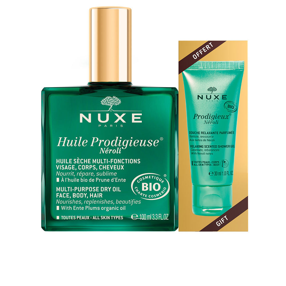Set Nuxe: Huile Prodigieuse Multi-Purpose Neroli, Body Oil, For Face, Body & Hair, 100 ml + Prodigieux Neroli, Shower Ge