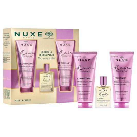 Set Nuxe: Prodigieux, Hair Shampoo, For Shine, 200 ml + Prodigieux, Hair Conditioner, For Shine, 200 ml + Prodigieux Le