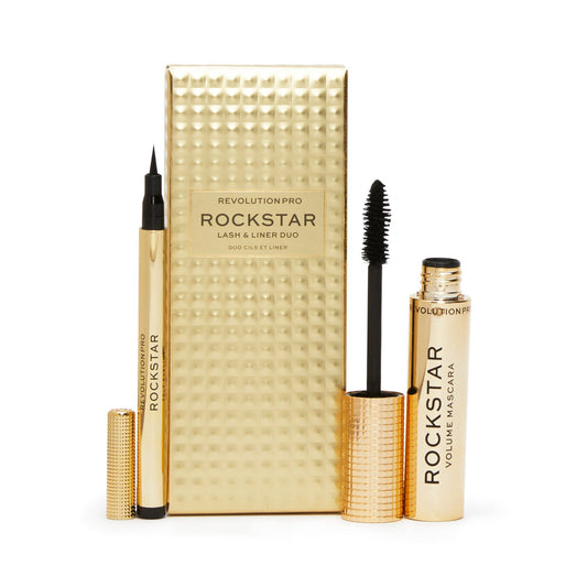 Set Revolution Pro: Rockstar, Contouring, Gel Pencil Eyeliner, Black, 2 ml + Rockstar, Volum, Mascara, Black, 8 ml