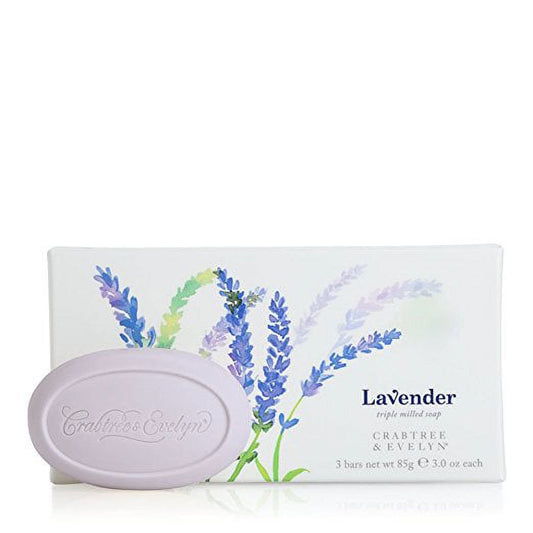 Set Trio, Crabtree & Evelyn, Lavander, Hydrating, Soap Bar, 3 pcs, 85 g