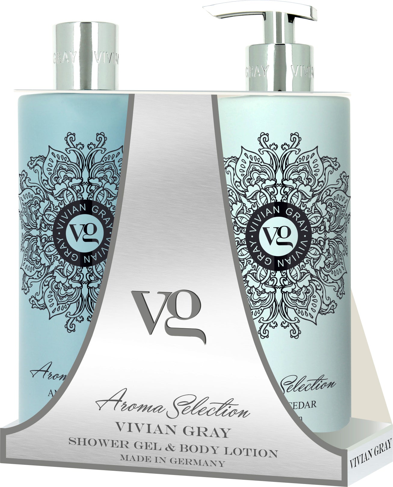Set Vivian Gray: Aroma Selection, Amber & Cedar, Softening, Shower Gel, For All Skin Types, 500 ml + Aroma Selection, Am