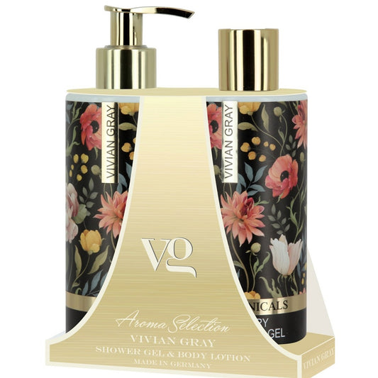 Set Vivian Gray: Botanicals, Softening, Shower Gel, For All Skin Types, 250 ml + Botanicals, Hydrating, Body Lotion, 250