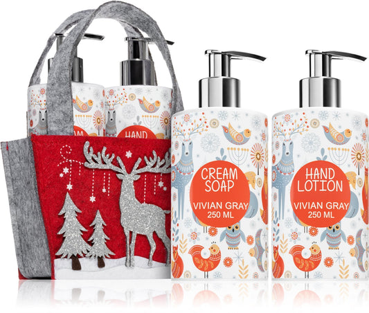 Set Vivian Gray: Glittering Christmas, Cleansing, Liquid Soap, 250 ml + Glittering Christmas, Hydrating, Hand Cream, 250