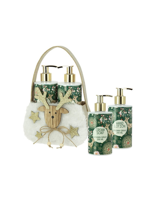 Set Vivian Gray: Natural X-Mas, Hydrating, Hand Cream, 250 ml + Natural X-Mas, Cleansing, Liquid Soap, 250 ml