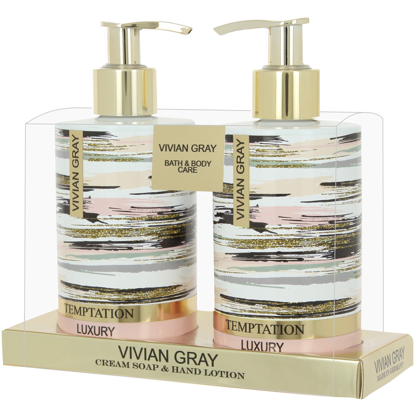 Set Vivian Gray: Temptation, Cleansing, Liquid Soap, 250 ml + Temptation, Moisturizing, Hand Lotion, 250 ml