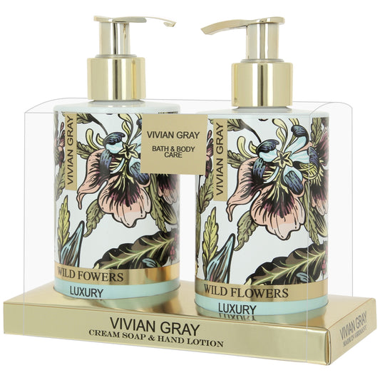 Set Vivian Gray: Wild Flowers, Cleansing, Liquid Soap, 250 ml + Wild Flowers, Moisturizing, Hand Lotion, 250 ml