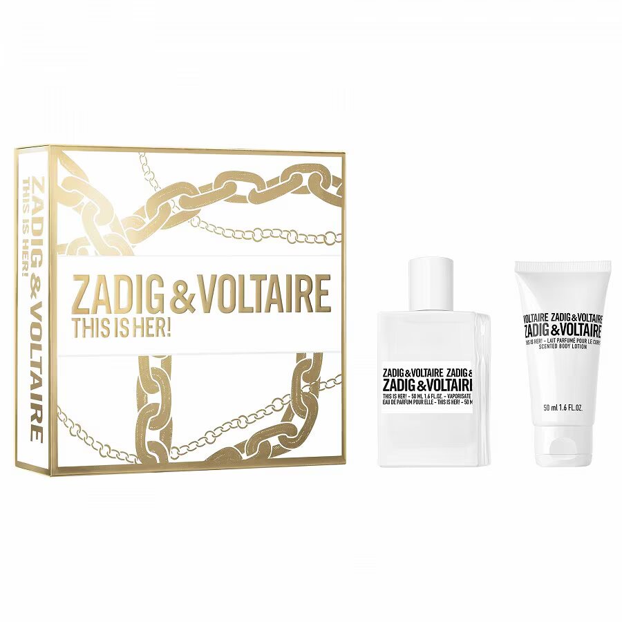 Set Zadig & Voltaire: This Is Her, Eau De Parfum, For Women, 50 ml + This Is Her, Hydrating, Body Lotion, 50 ml