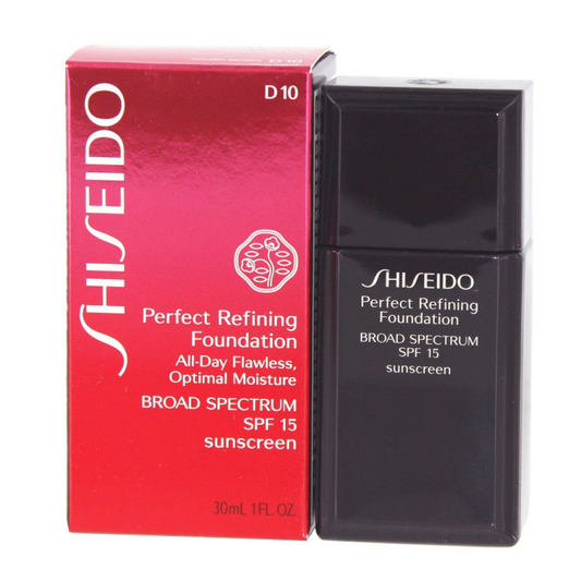 Shiseido, Perfect Refining, Moisturizing, Liquid Foundation, D10, Golden Brown, SPF 15, 30 ml