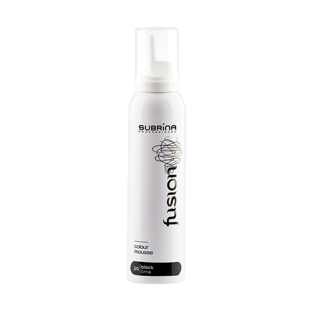 Subrina Professional, Fusion, Hair Colour Leave-In Mousse, 2/0 Black, 125 ml