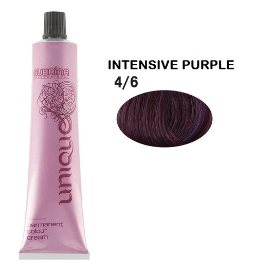 Subrina Professional, Unique, Permanent Hair Dye, 4/6 Medium Chestnut Intensive Violet, 100 ml