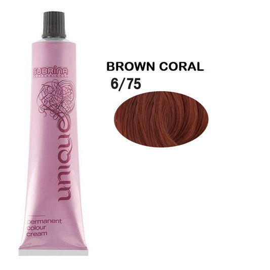 Subrina Professional, Unique, Permanent Hair Dye, 6/75 Dark Blonde Red Chestnut, 100 ml