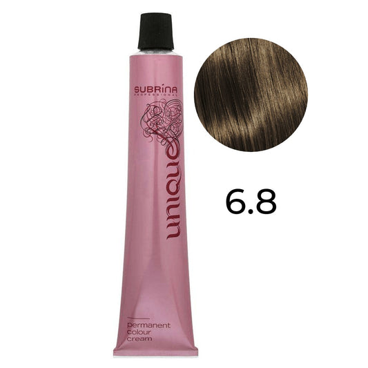 Subrina Professional, Unique, Permanent Hair Dye, 6/8 Dark Blonde Matte, 100 ml