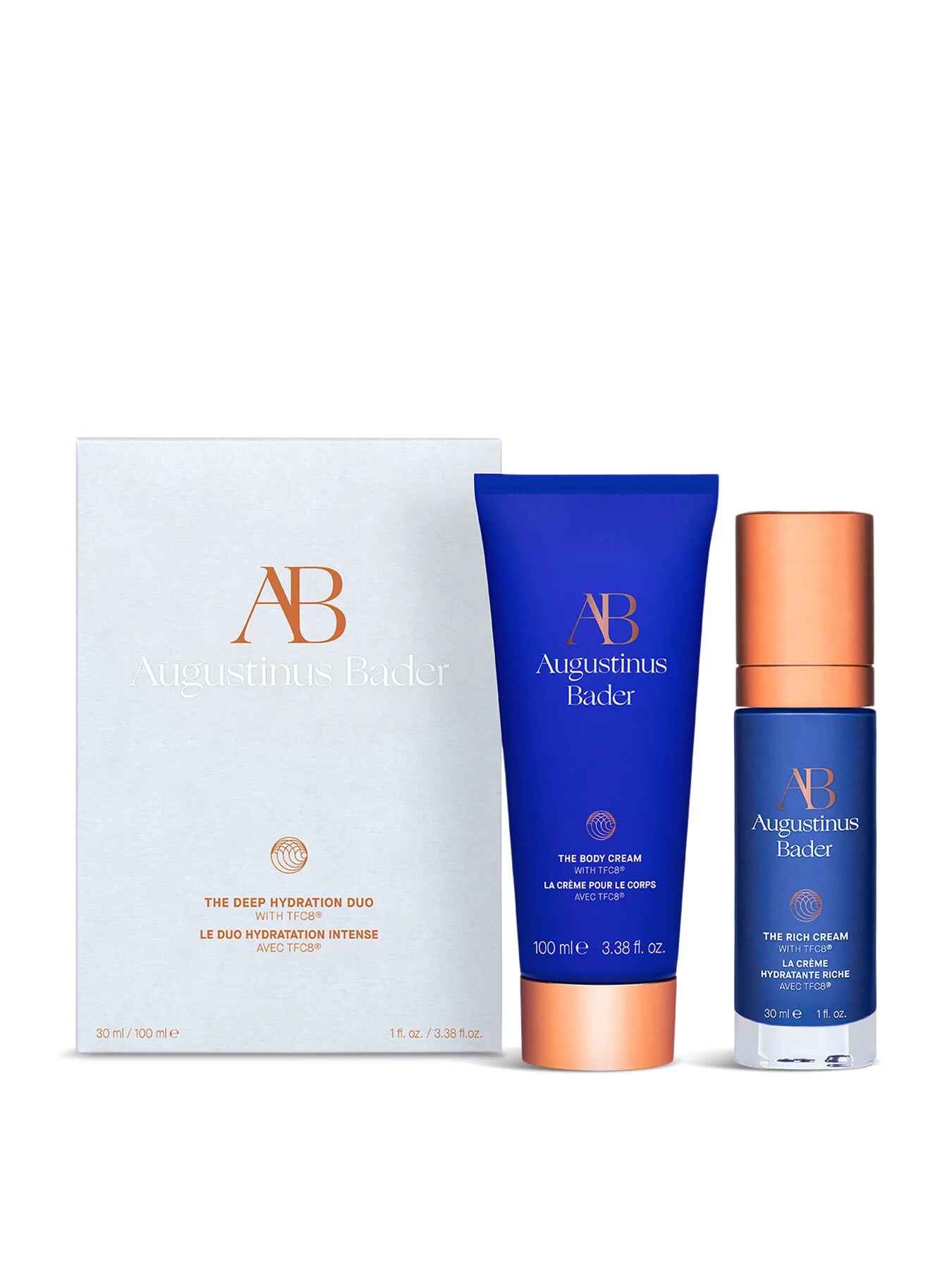 The Deep Hydration Duo Set Augustinus Bader: The Rich, Hydrating, Cream, For Face, 30 ml + The Body, Hydrating, Body Cream, 100 ml