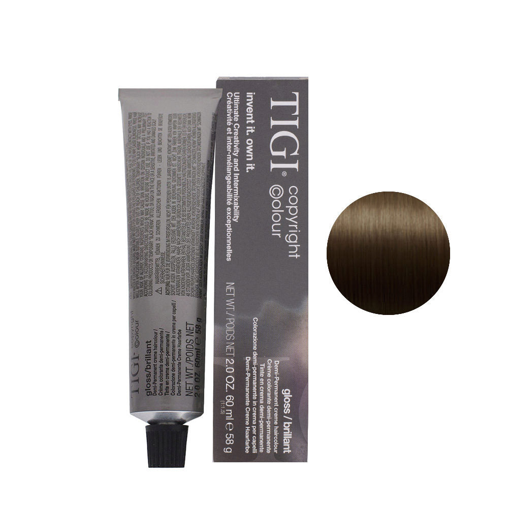 Tigi, Colour Gloss, Semi-Permanent Hair Dye, 4/0 Means Natural Brown, 60 ml