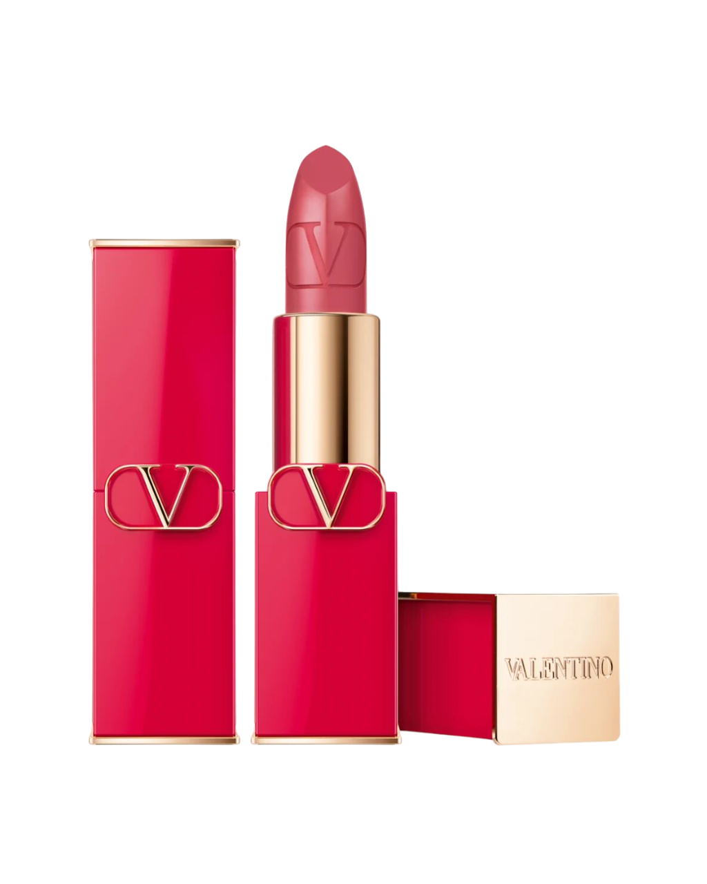 Valentino, Rosso, Satin Finish, Cream Lipstick, 104R, Refillable, 3.5 g