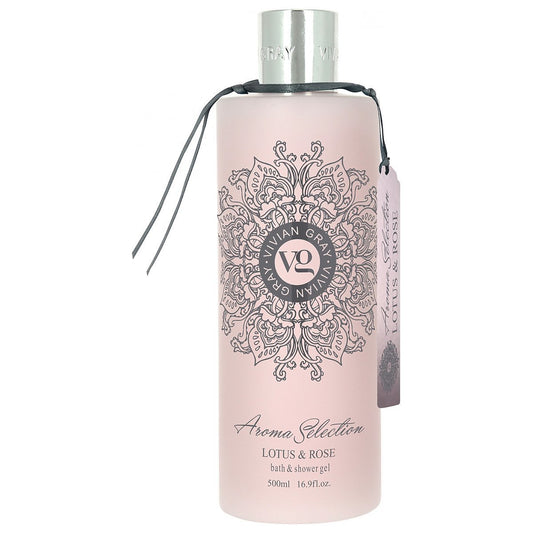Vivian Gray, Aroma Selection, Lotus & Rose, Softening, Shower Gel, For All Skin Types, 500 ml