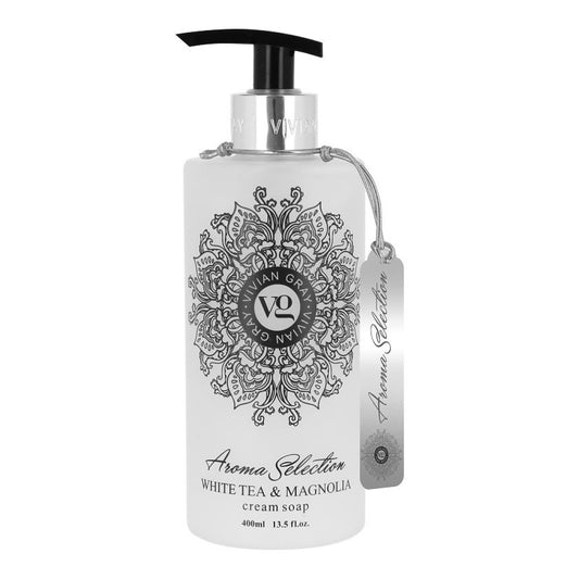 Vivian Gray, Aroma Selection, White Tea & Magnolia, Cleansing, Liquid Soap, 400 ml