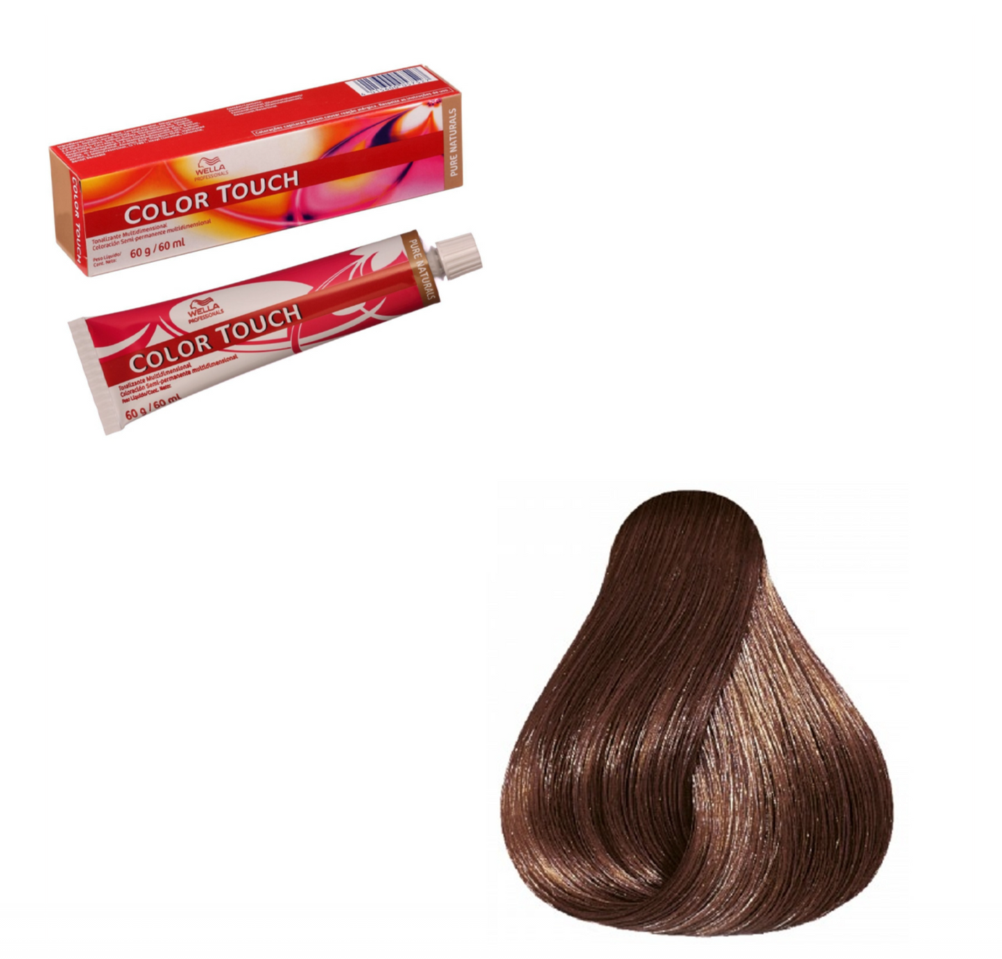 Wella Professionals, Color Touch, Ammonia-Free, Semi-Permanent Hair Dye, 6/73 Dark Auburn Blonde, 60 ml