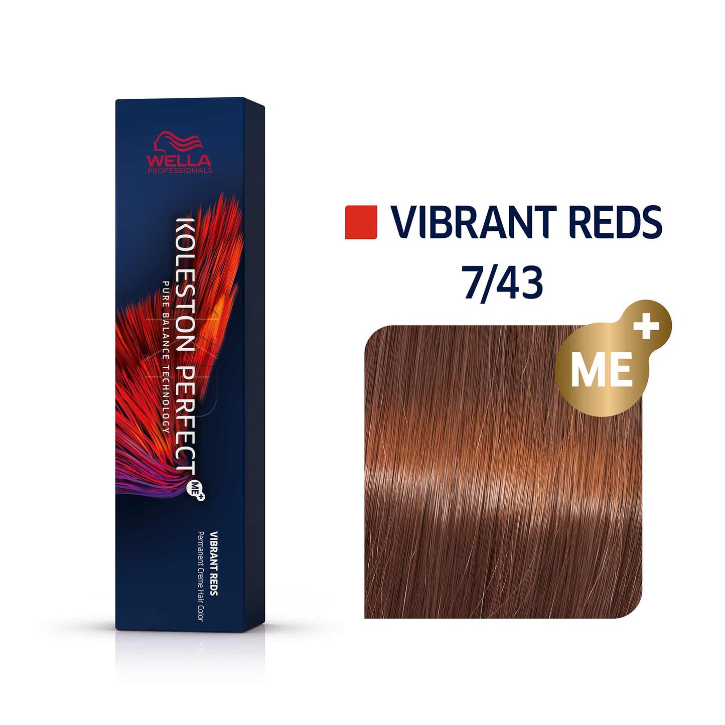 Wella Professionals, Color Touch, Ammonia-Free, Semi-Permanent Hair Dye, 7/43 Vibrant Reds, 60 ml