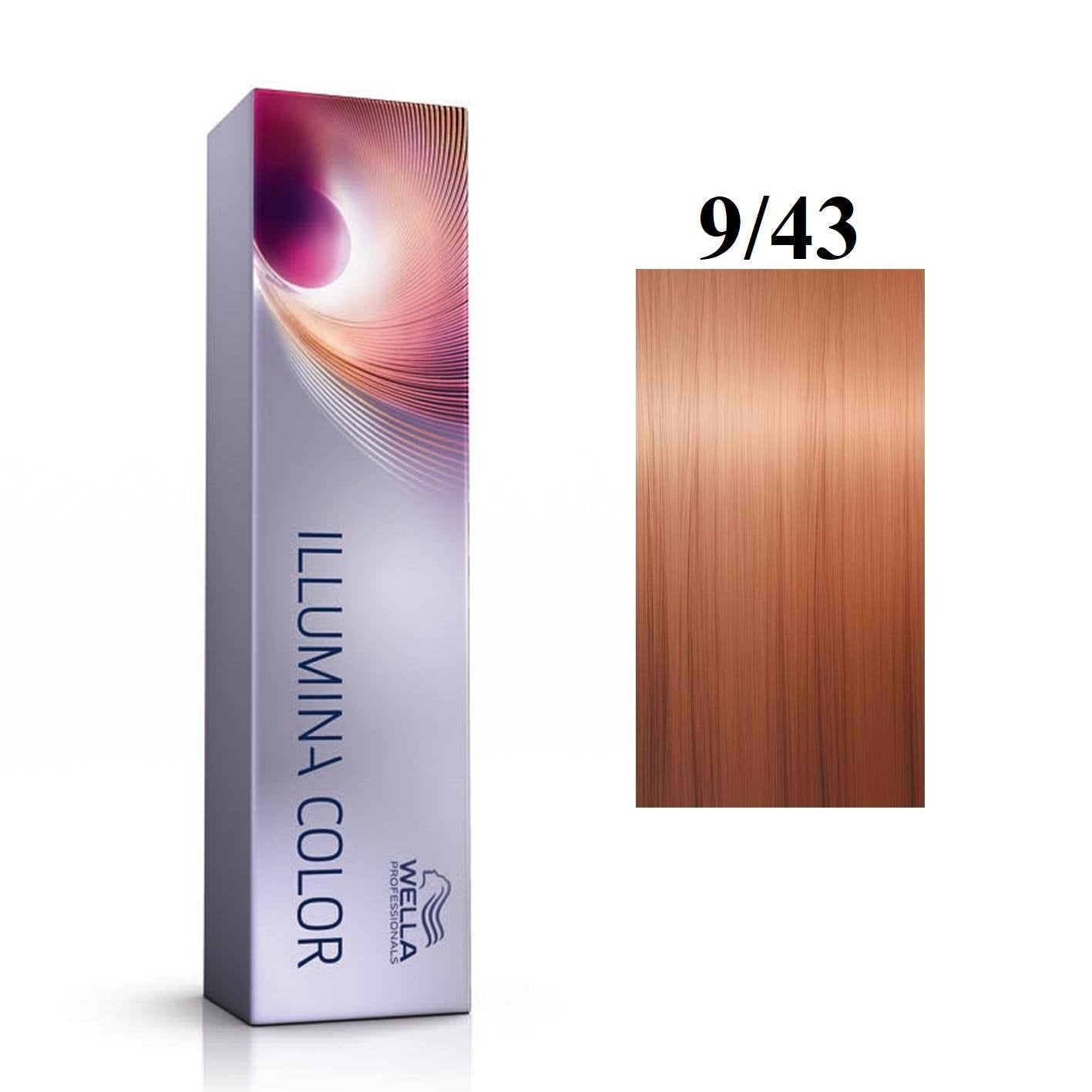 Wella Professionals, Illumina Color, Permanent Hair Dye, 9/43 Bright Golden Copper Blonde, 60 ml