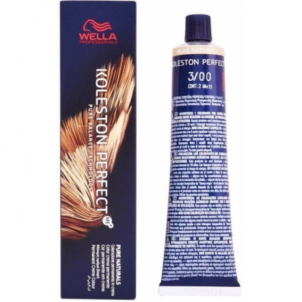 Wella Professionals, Koleston Perfect Me+, Permanent Hair Dye, 3/00 Dark Brown Natural, 60 ml