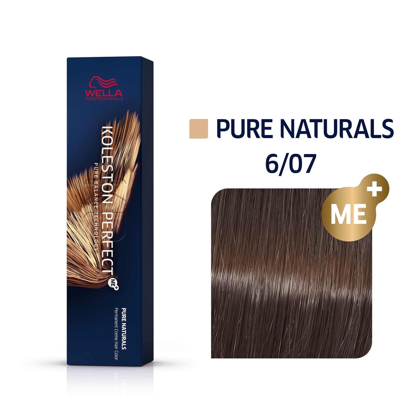 Wella Professionals, Koleston Perfect Me+, Permanent Hair Dye, 6/07 Dark Blonde Natural Chestnut, 60 ml