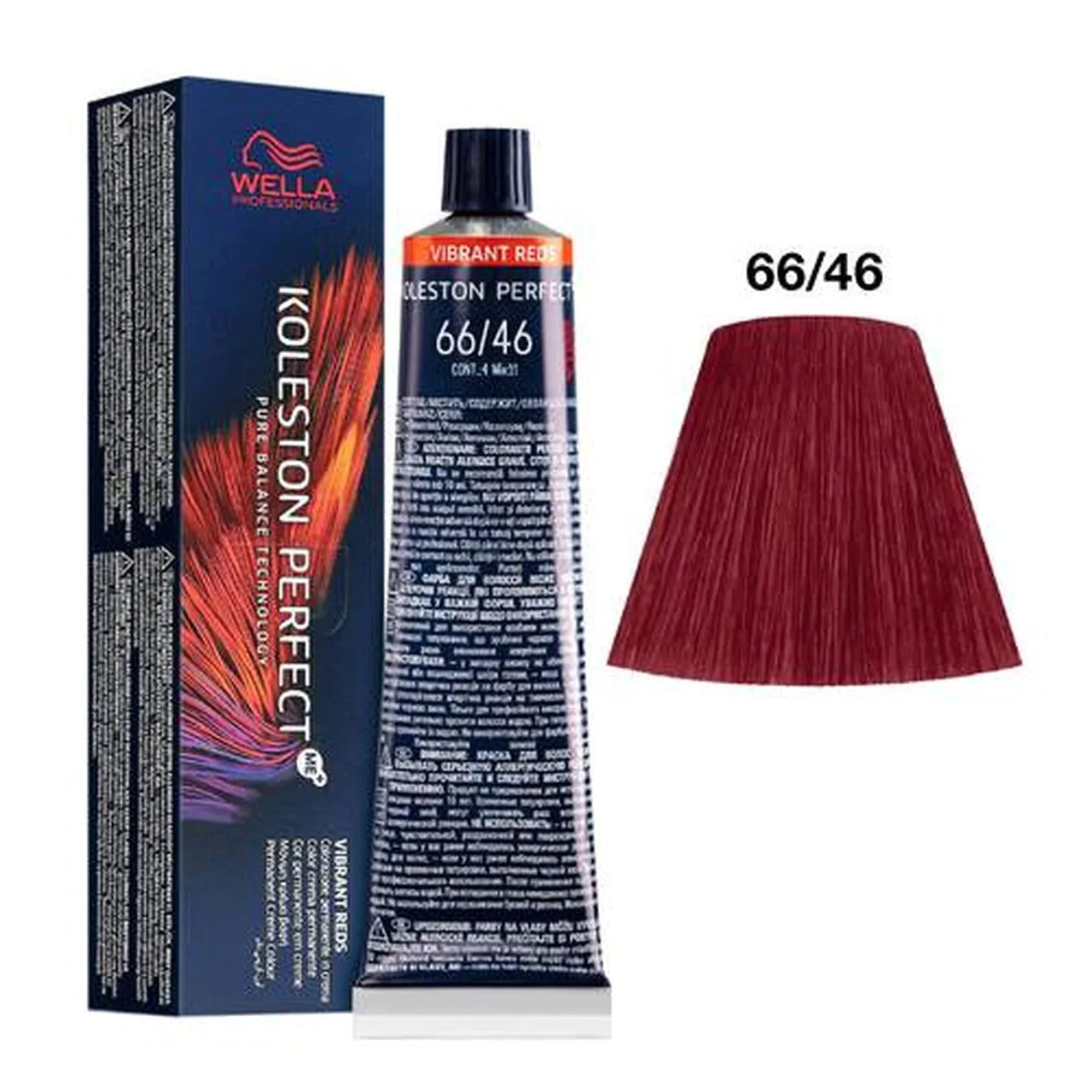 Wella Professionals, Koleston Perfect Me+, Permanent Hair Dye, 66/46 Dark Blonde Intense Red Violet, 60 ml