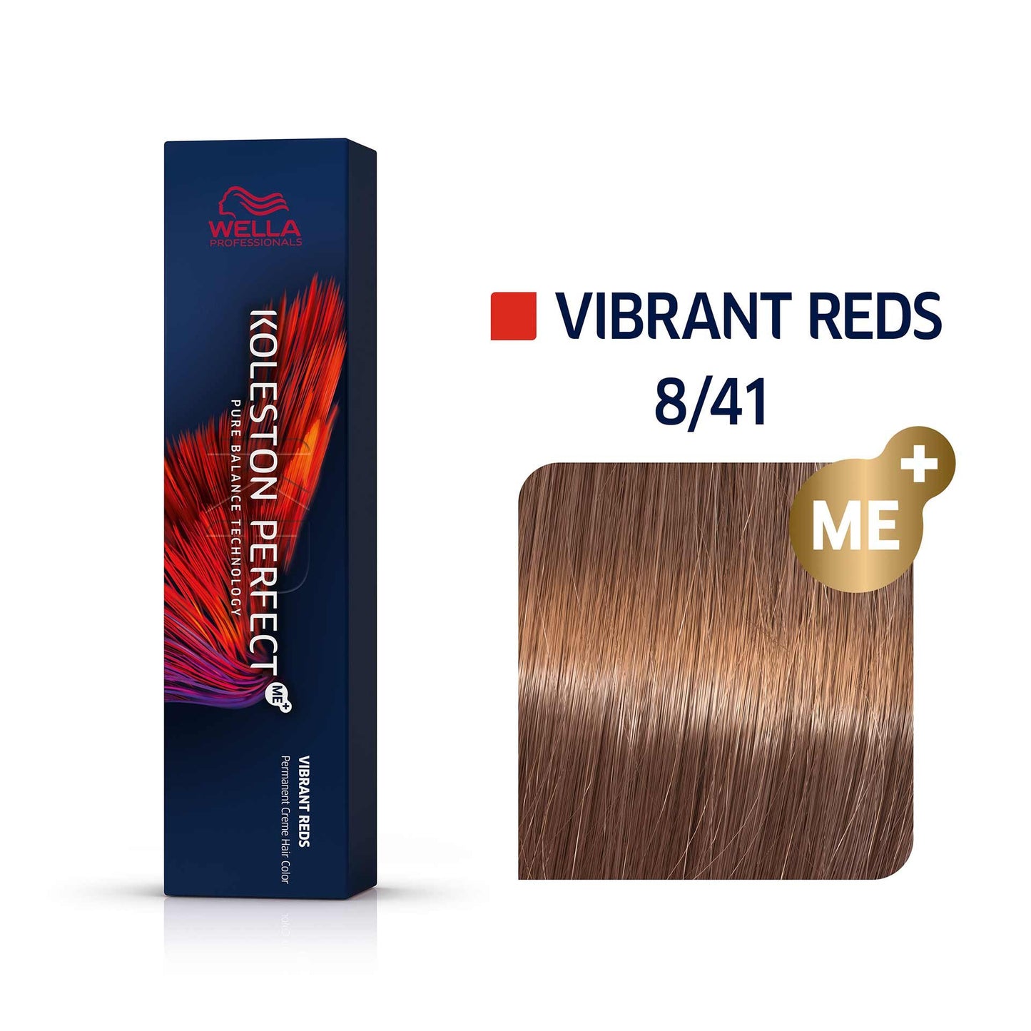 Wella Professionals, Koleston Perfect Me+, Permanent Hair Dye, 8/41 Vibrant Reds, 60 ml